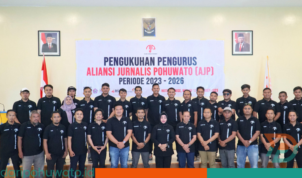 Pengukuhan Pengurus Aliansi Jurnalis Pohuwato Perode 2023-2026