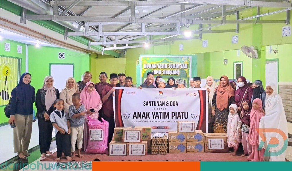 Komisi Pemilihan Umum (KPU) Kabupaten Pohuwato Gelar Santunan dan Doa Bersama Anak Yatim Piatu. Sumber Foto : Humas KPU Kabupaten Pohuwato