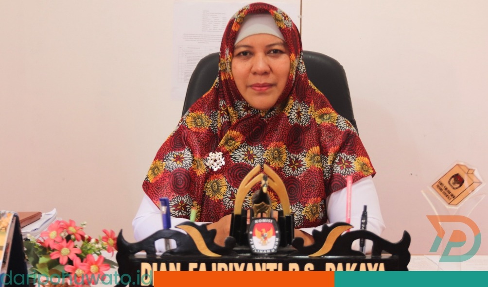 Anggota KPU Kabupaten Pohuwato, Dian Fajriyanti R.S. Pakaya, Divisi Teknik Penyelenggaraan. Sumber Foto: Humas KPU Kabupaten Pohuwato