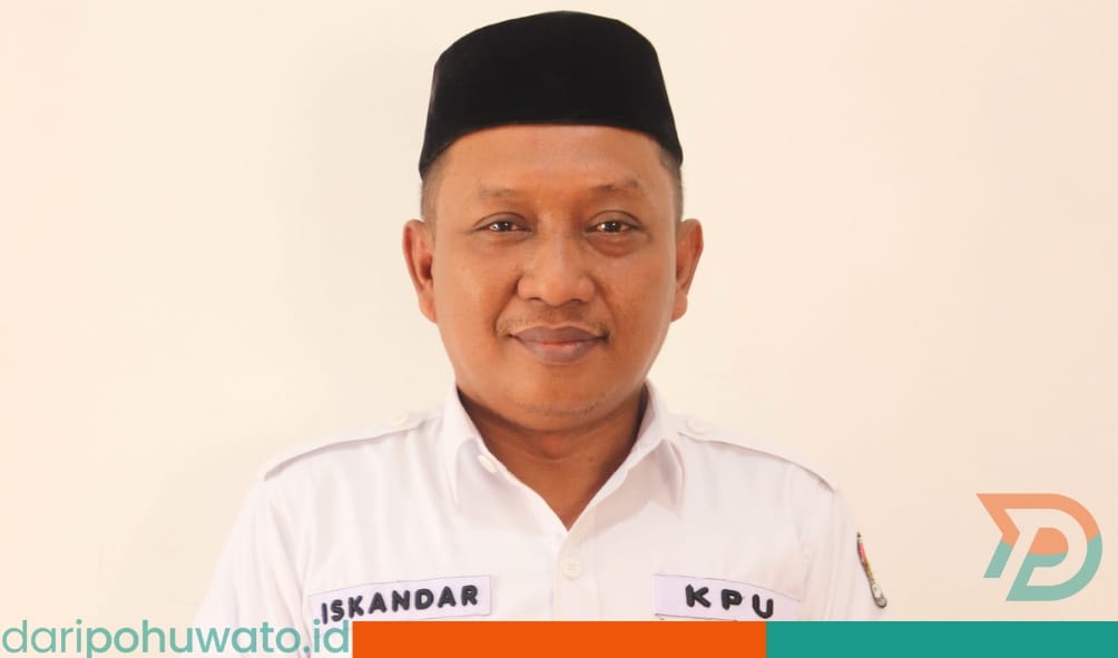 Komisioner KPU Pohuwato Divisi Sosialisasi Pendidikan Pemilih, SDM, dan Partisipasi Masyarakat, Iskandar Ibrahim. Sumber Foto: Himas KPU Pohuwato