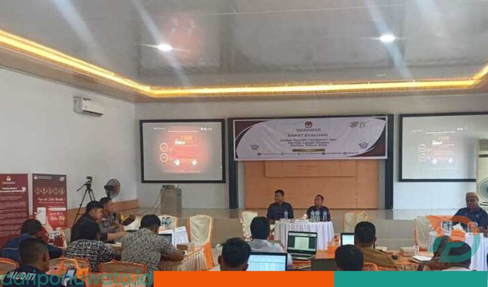 KPU Kabupaten Pohuwato menggelar rapat evaluasi daftar pemilih tambahan (DPTb) dan pemilih lokasi khusus untuk Pemilu 2024 di Aula Gedung B KPU Pohuwato