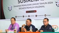 KPU Kabupaten Pohuwato menggelar sosialisasi tahapan pemilu 2024 kepada segmen pemilih milenial di Aula Universitas Pohuwato